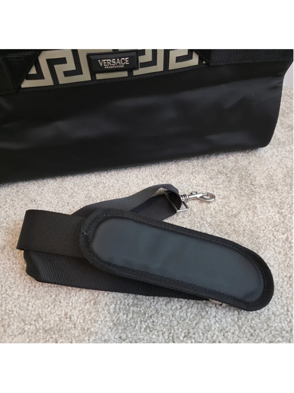 Men's Versace Fragrances Black Duffel Bag NWOT